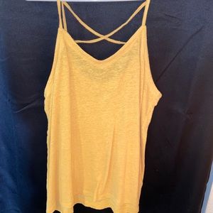 yellow tank top